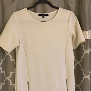 Cream shift dress. Comfy and cute.